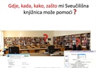 Edukacija korisnika – izlaganje u sklopu kolegija Orijentacijski praktikum 